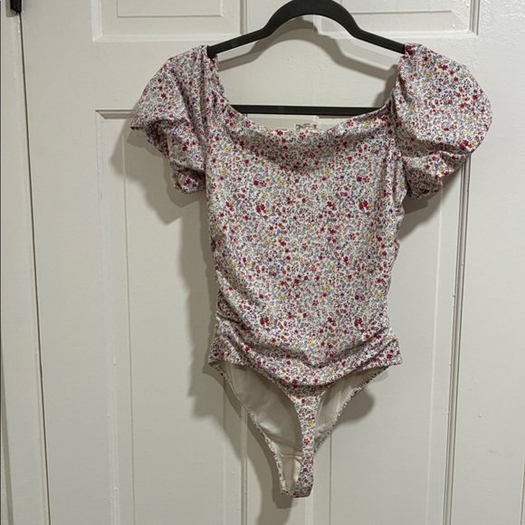 Floral Puff Sleeve Bodysuit - Intimately Free People - Picture 2 of 6